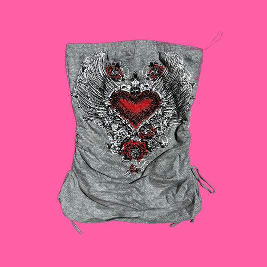 heart grey top